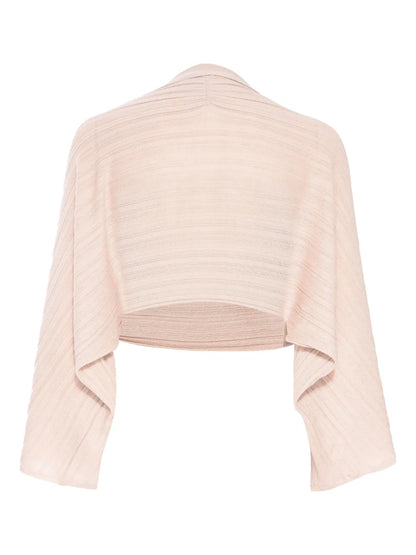 Draped-Sleeves Cowl-Neck Top