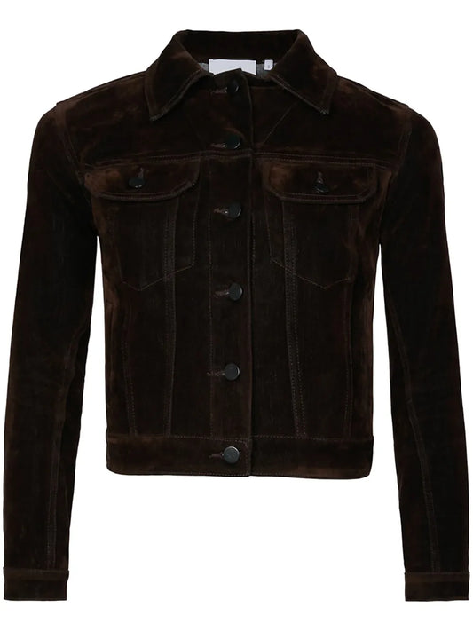 Jean Logo-Embroidered Velvet Jacket