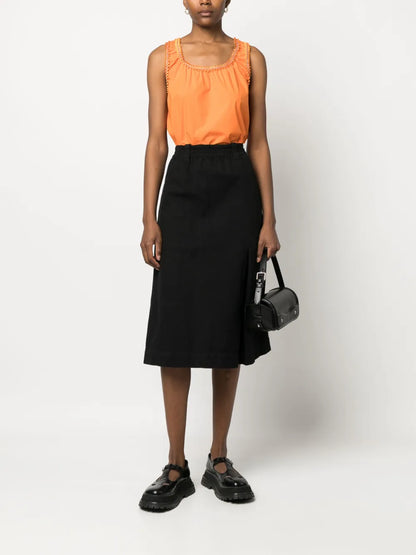Embellished-Trim Tank Top