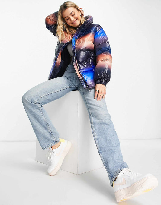 Polyester Ombre Puffer Jacket