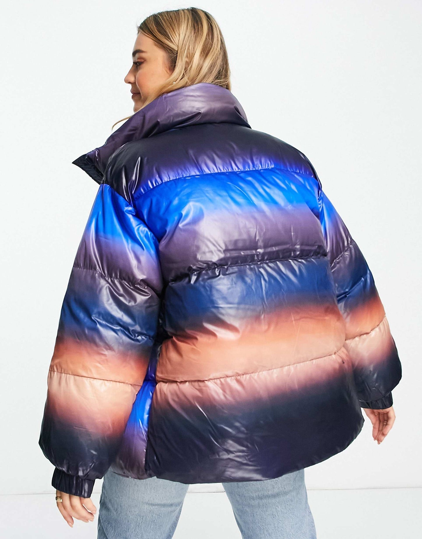 Polyester Ombre Puffer Jacket