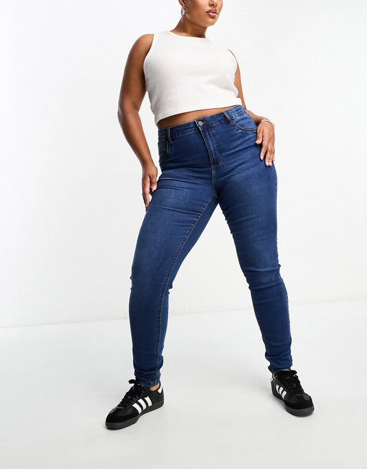 Curve High Waisted Skinny Jeans