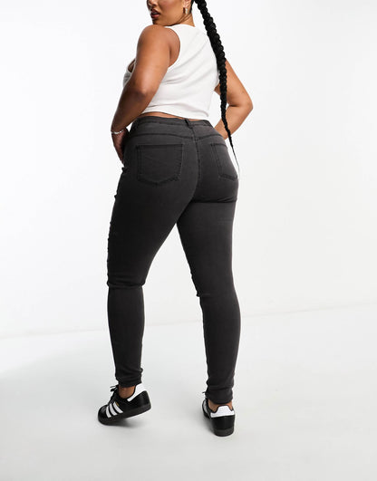 Curve High Waisted Skinny Jeans
