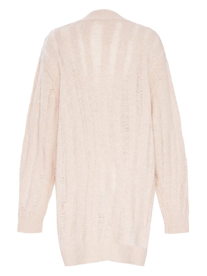 Wool-Cashmere Blend Long Cardigan