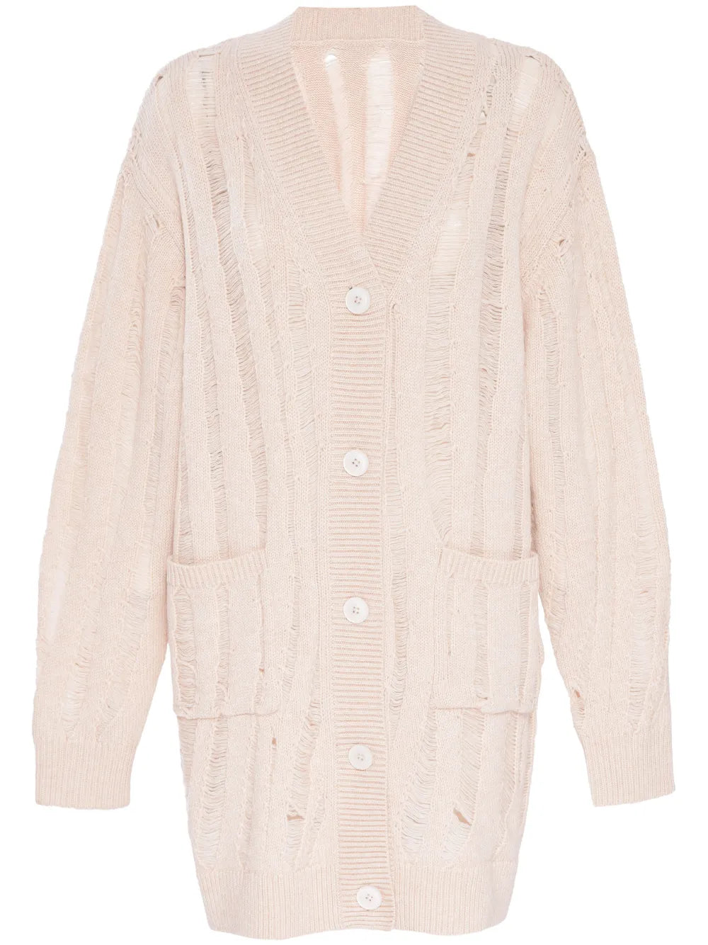 Wool-Cashmere Blend Long Cardigan