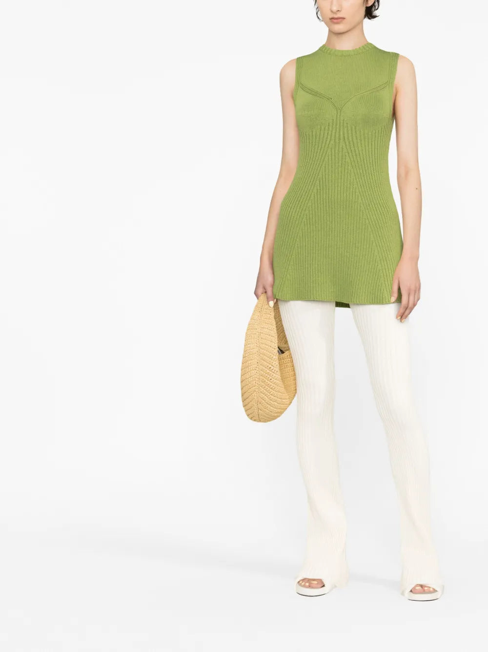 Sleeveless Ribbed-Knit Top