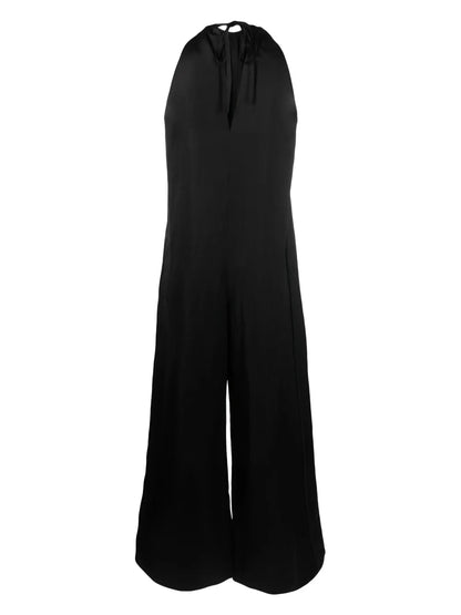 Halterneck Satin Jumpsuit