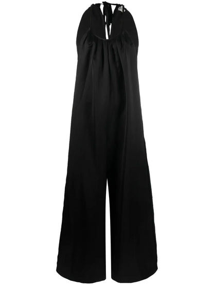 Halterneck Satin Jumpsuit