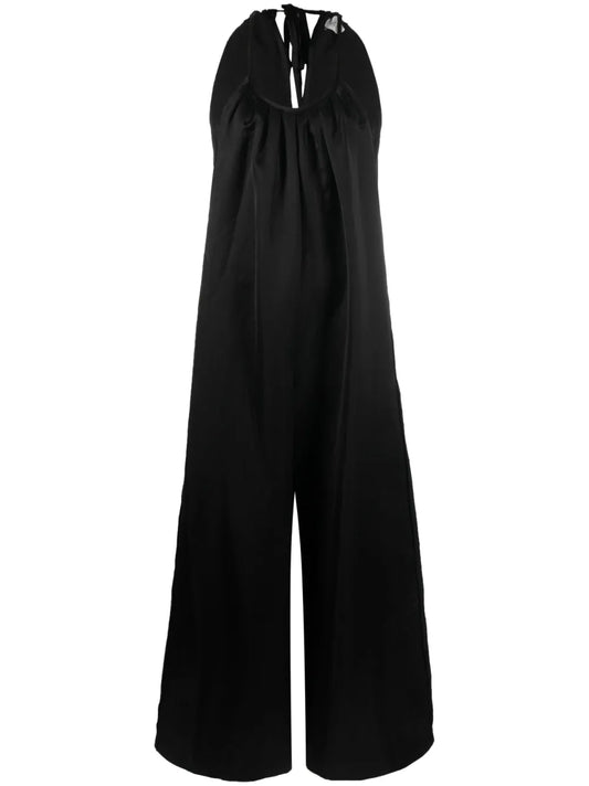 Halterneck Satin Jumpsuit