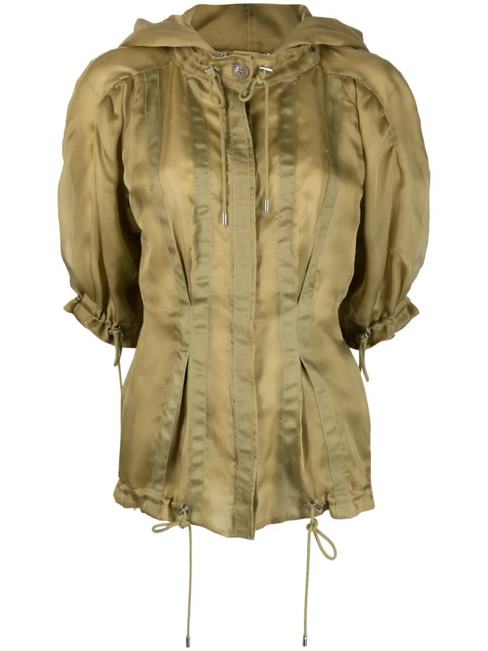 Striped Silk Fitted Jacket