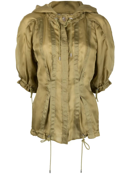 Striped Silk Fitted Jacket