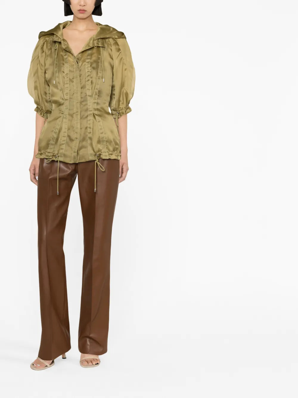Striped Silk Fitted Jacket