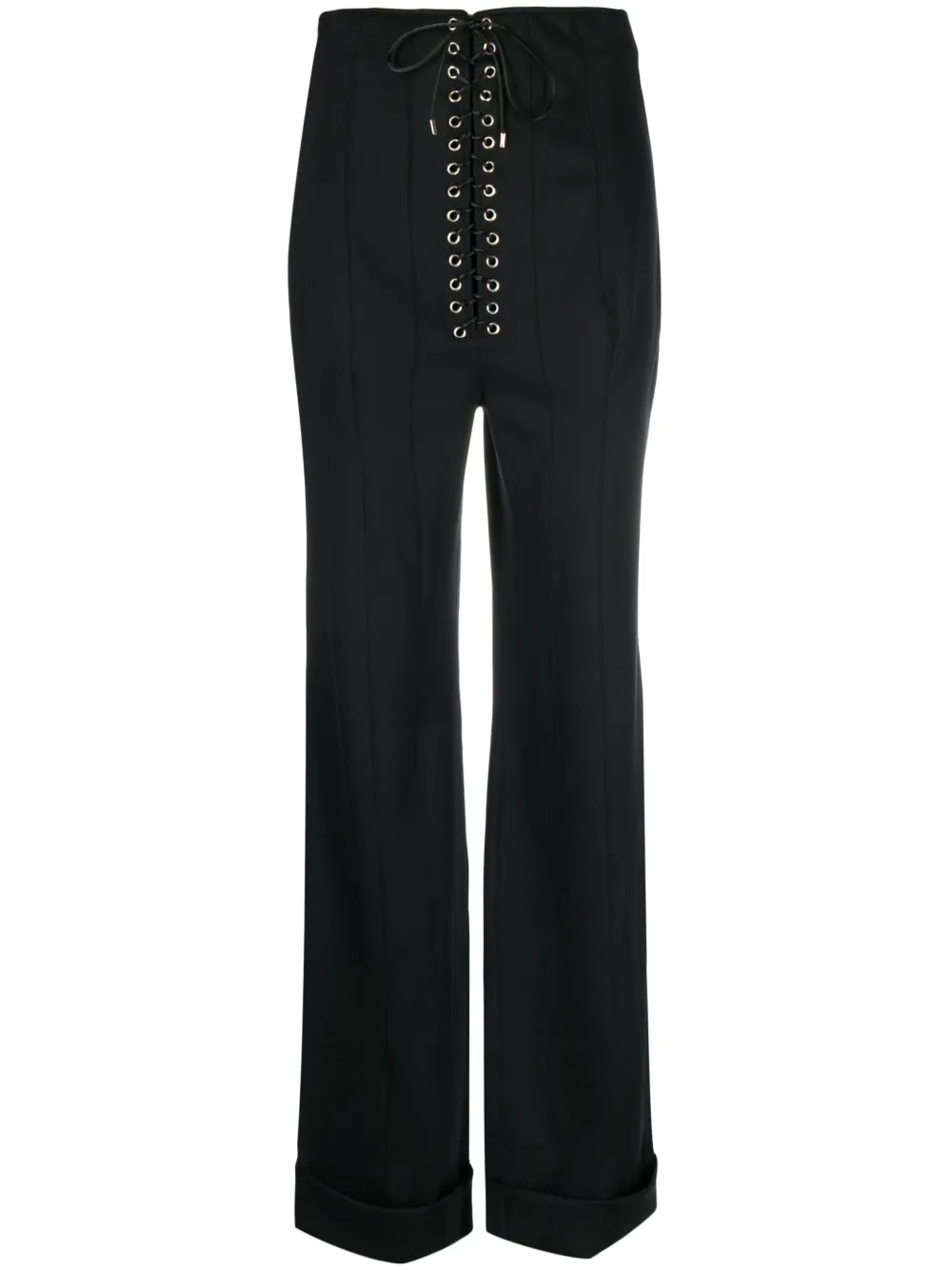Tie-Fastening High-Waisted Trousers