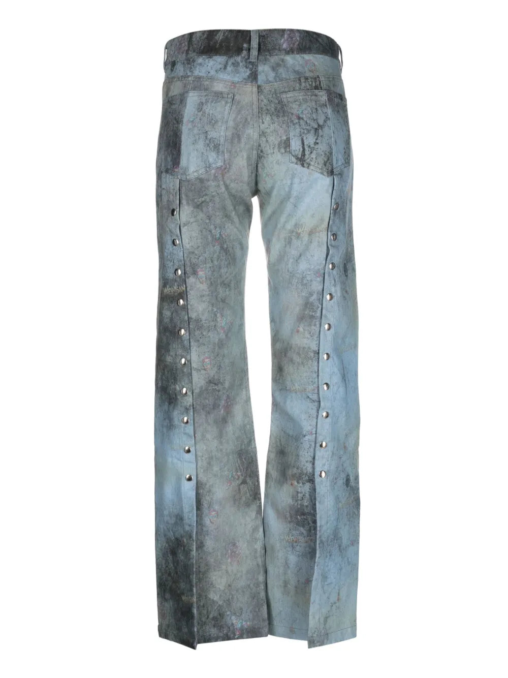 Stud-Embellished Bootcut Trousers