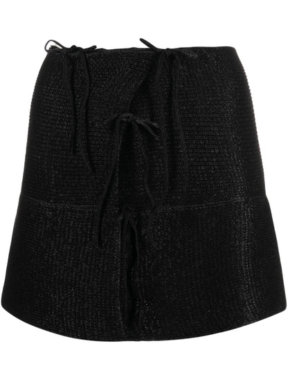 Emma Tied Knitted Miniskirt