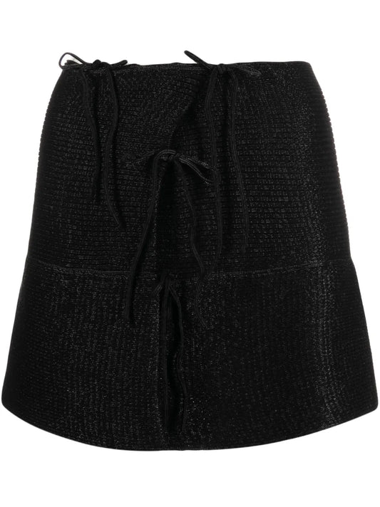 Emma Tied Knitted Miniskirt