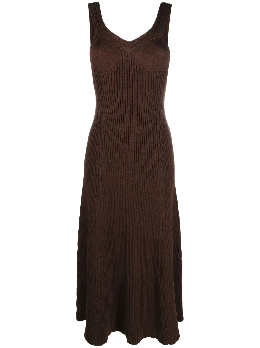 Ribbed-Knit Midi Dress