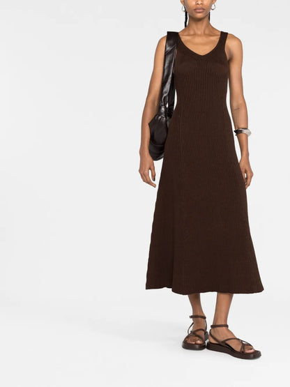 Ribbed-Knit Midi Dress