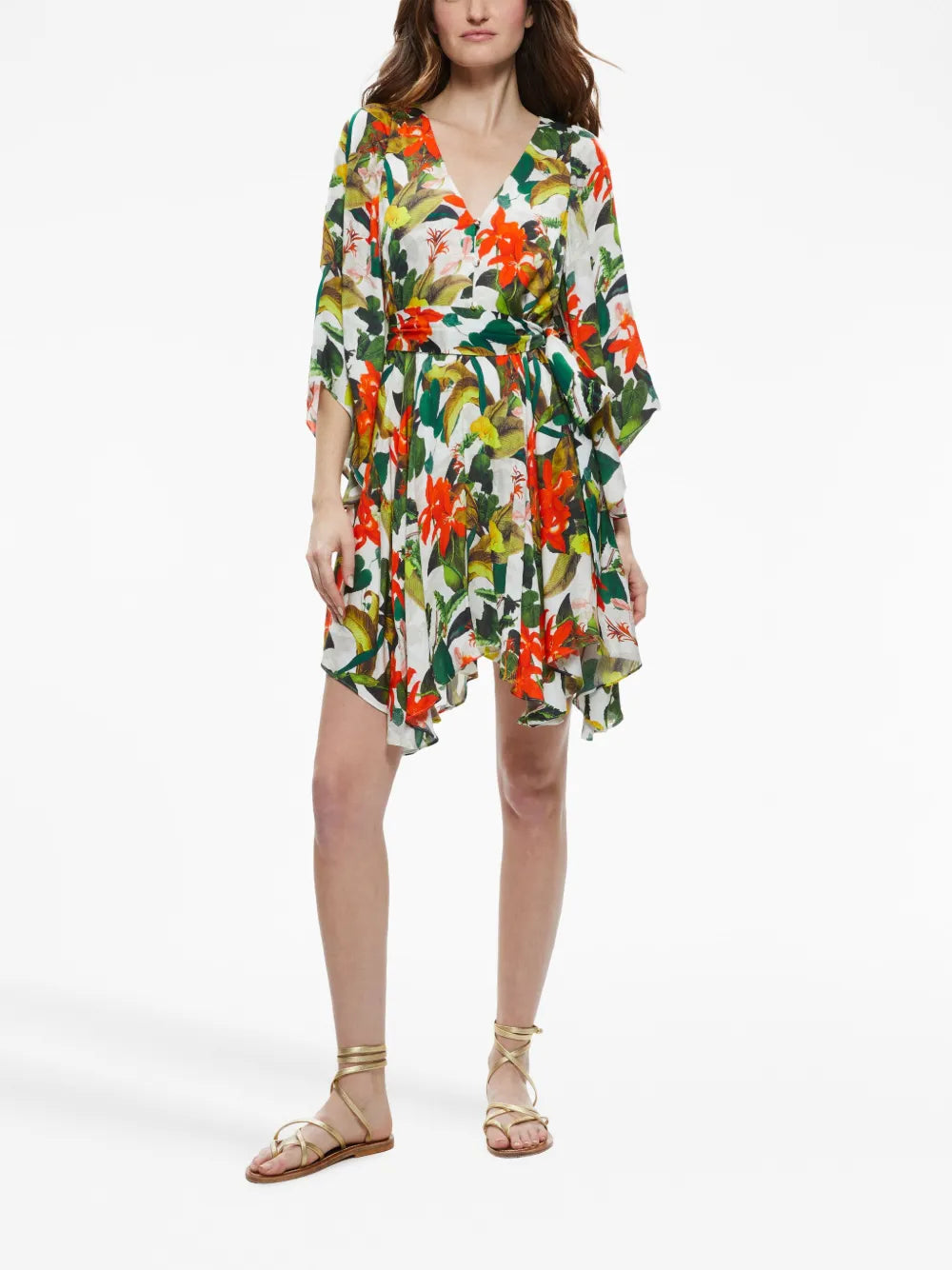 Marva Floral-Print Belted Minidress
