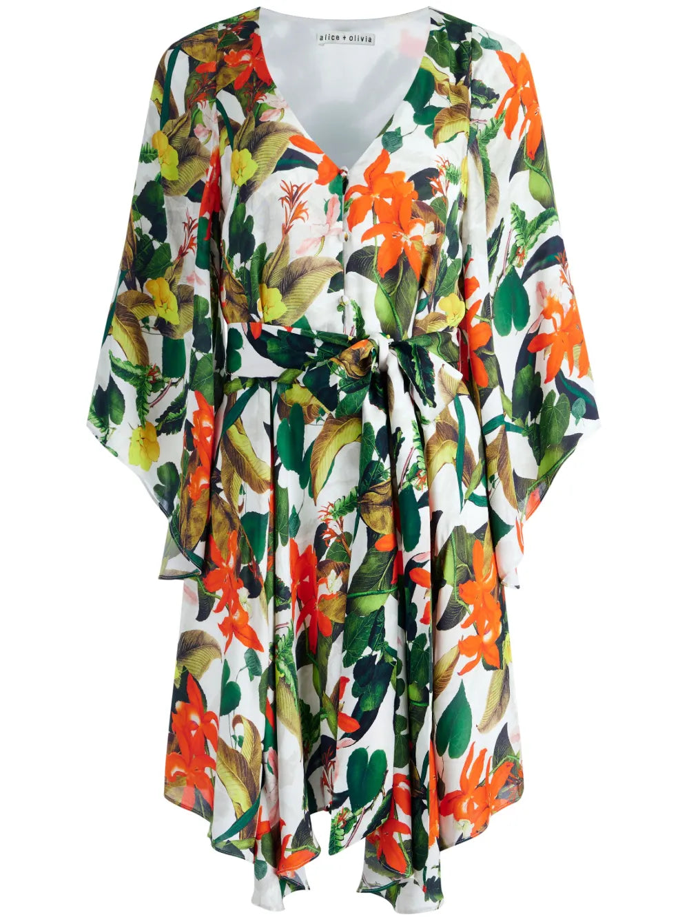 Marva Floral-Print Belted Minidress
