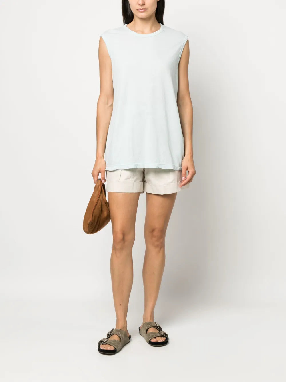 Round-Neck Cotton Tank Top