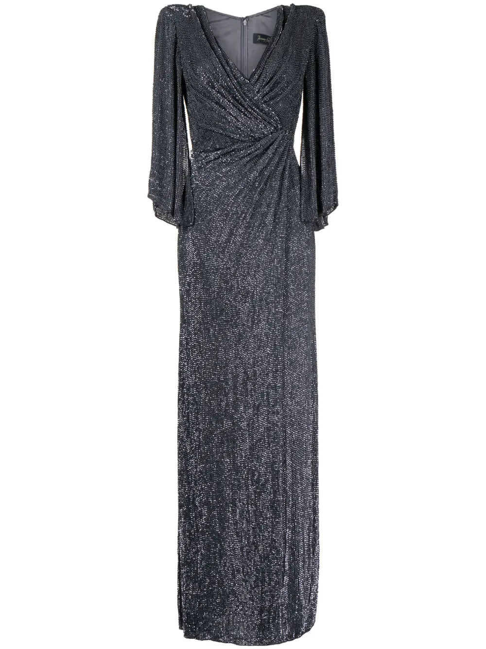 Luna Stud-Embellished Draped Gown