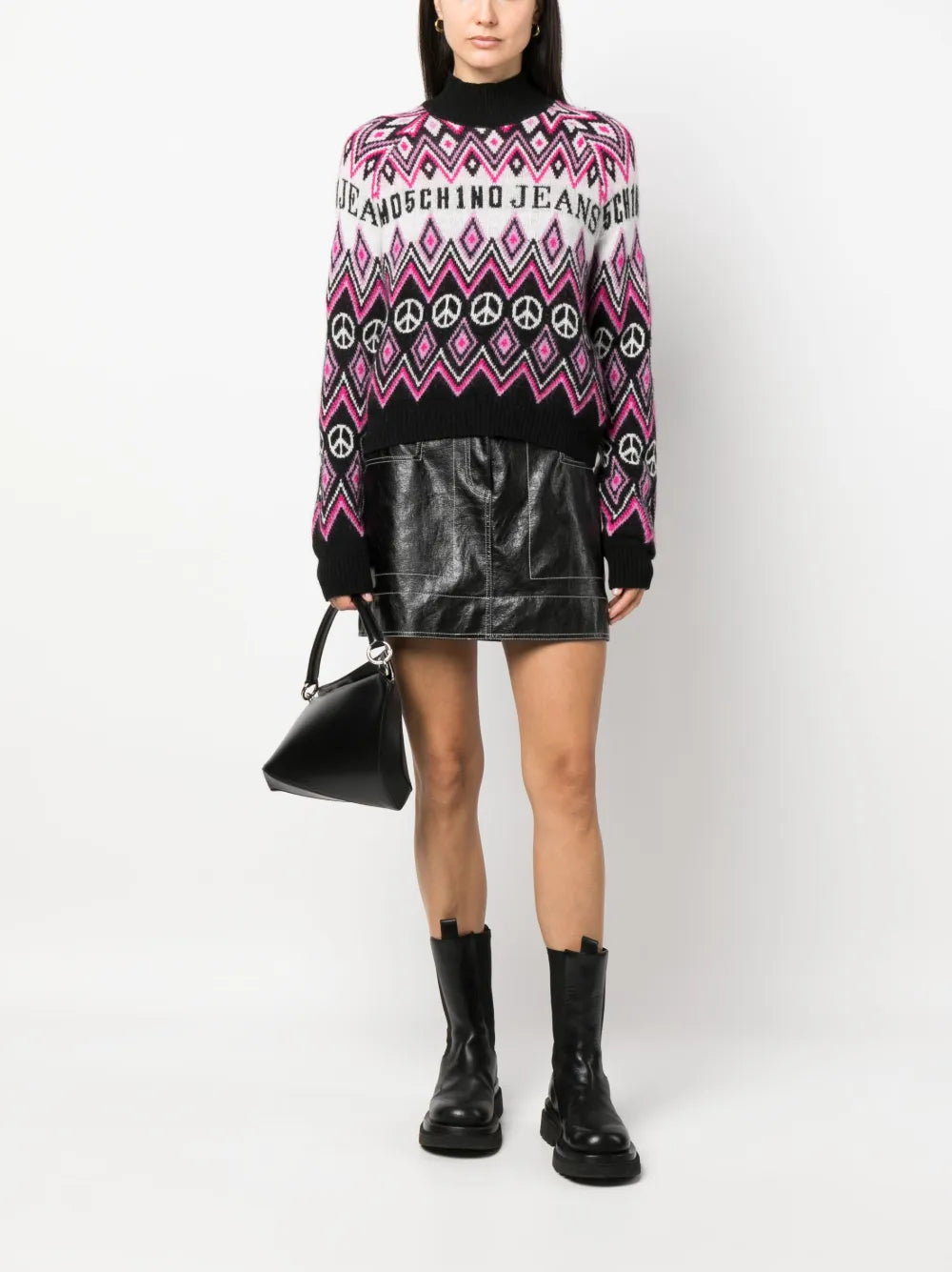 Logo-Print High-Neck Jumper