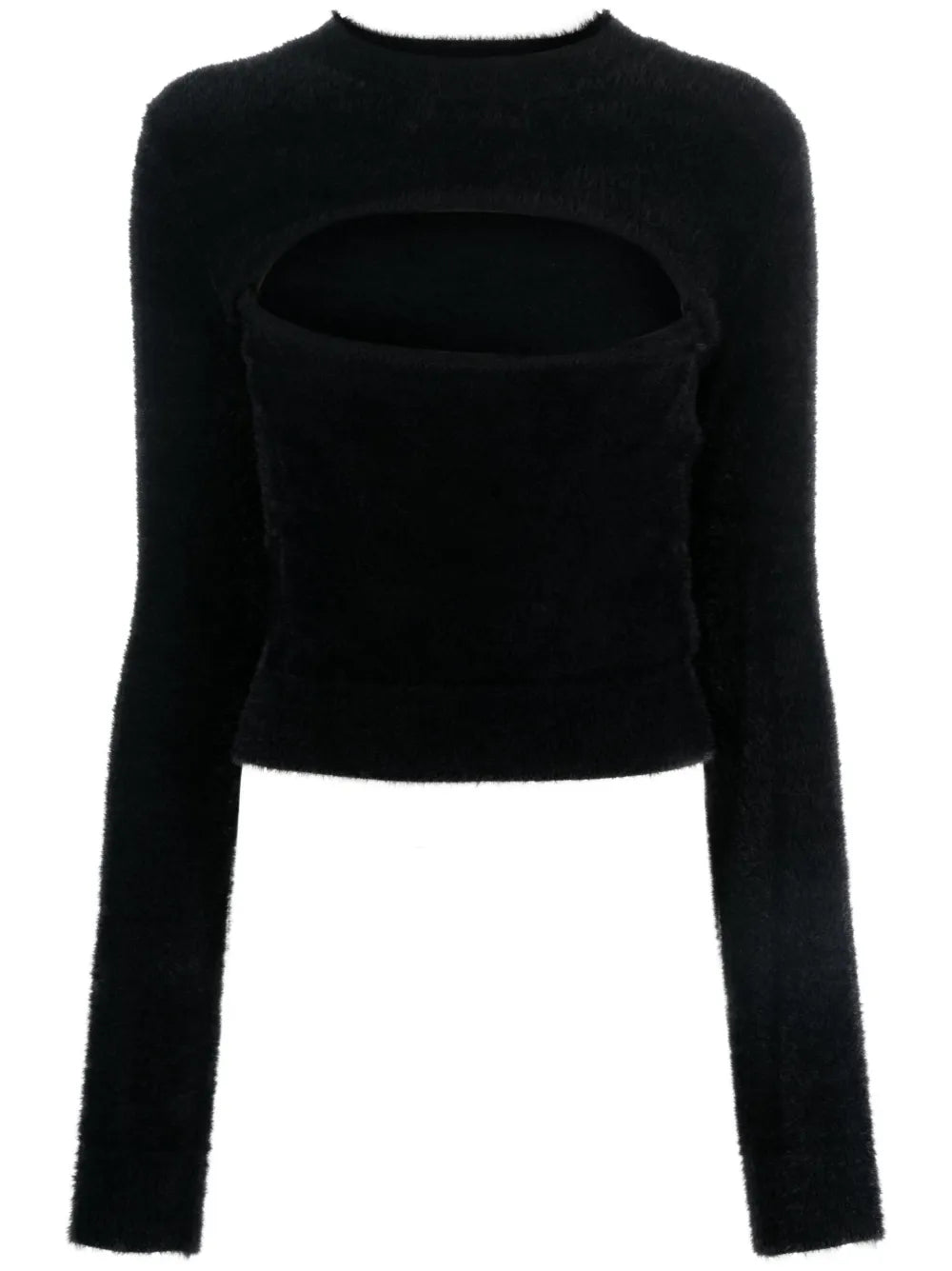 Long-Sleeve Faux-Fur Jumper