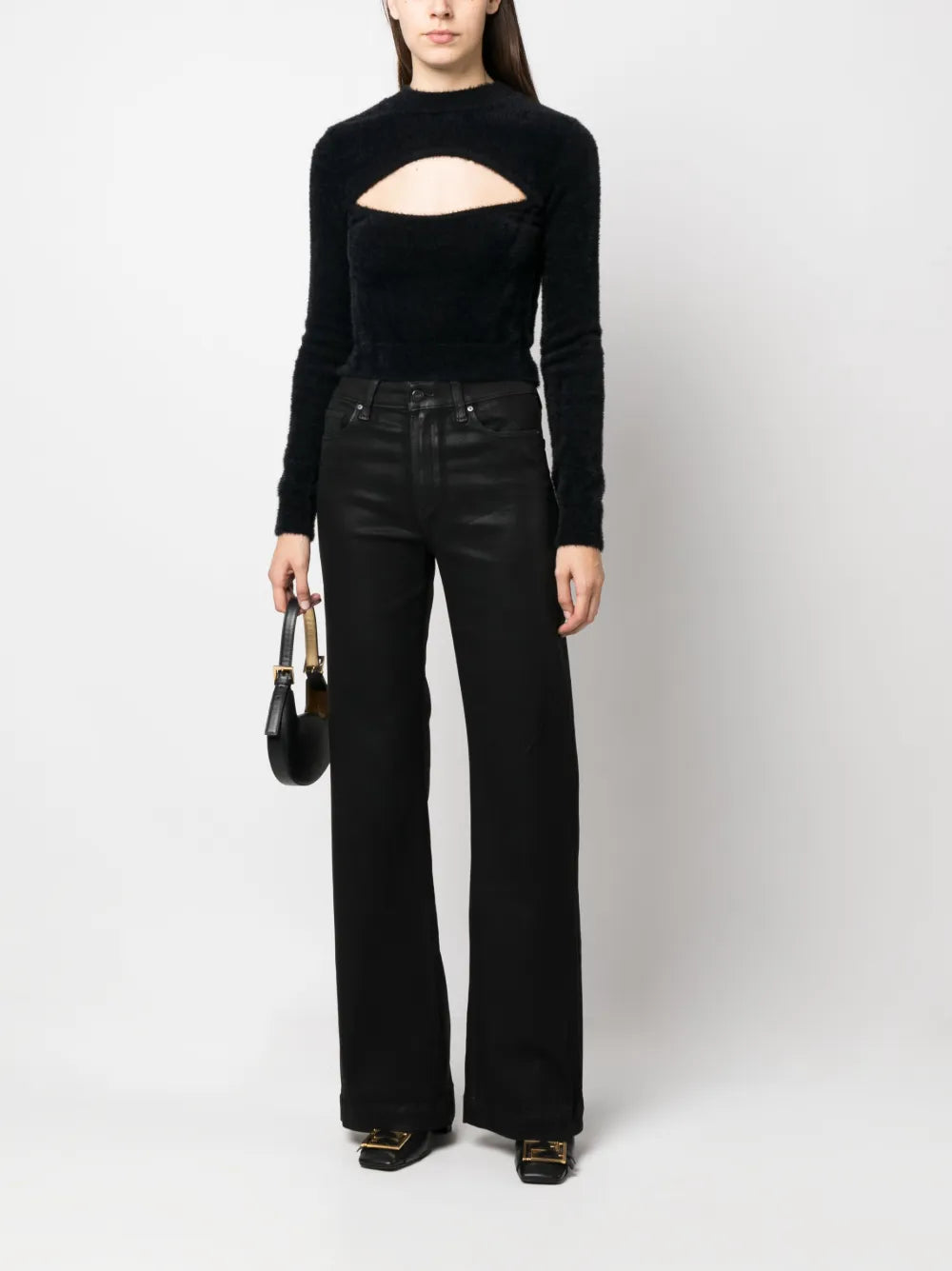 Long-Sleeve Faux-Fur Jumper