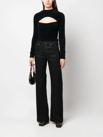 Long-Sleeve Faux-Fur Jumper