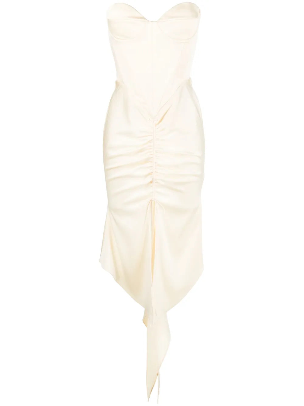 Carter Asymmetric Satin Corset Dress