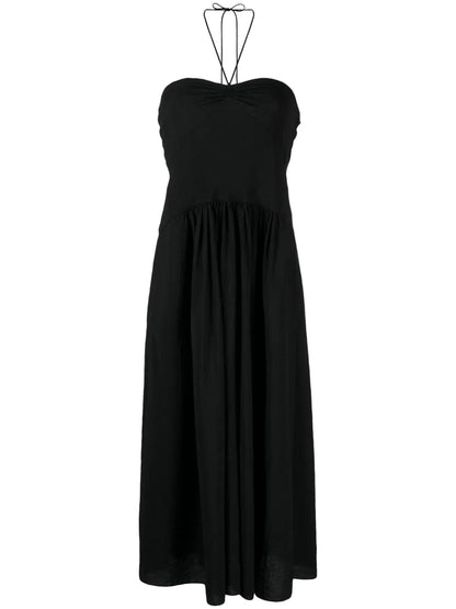 Halterneck Pleated Dress