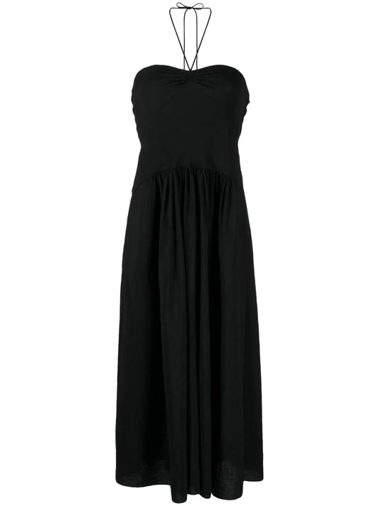 Halterneck Pleated Dress