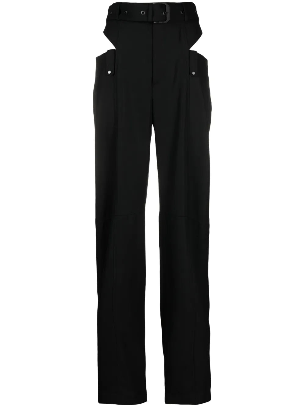 High-Waisted Wool Trousers