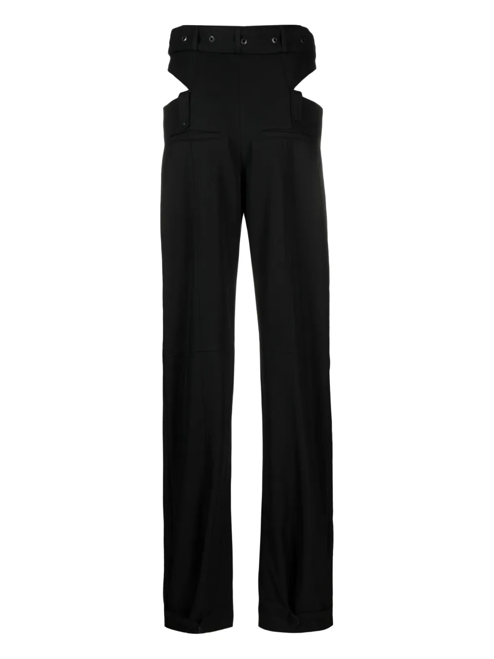 High-Waisted Wool Trousers