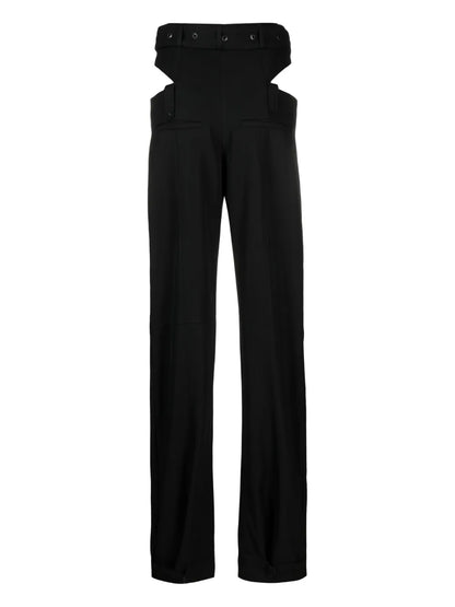 High-Waisted Wool Trousers