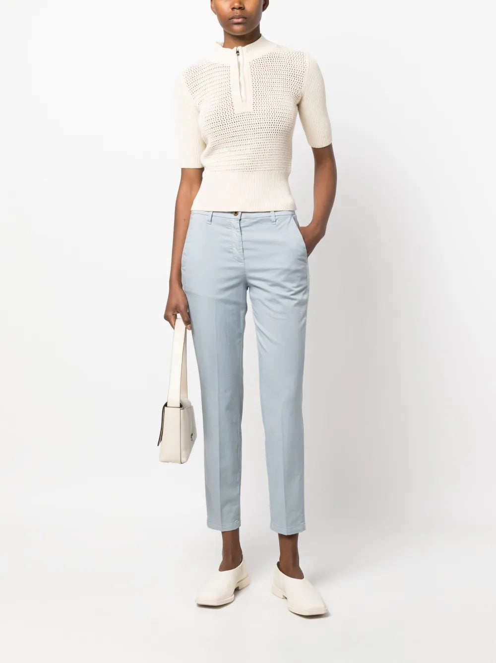 Logo-Embroidered Cropped Trousers