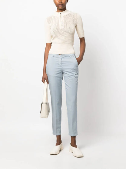 Logo-Embroidered Cropped Trousers