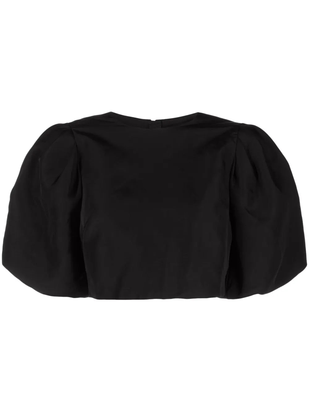Puff-Sleeve Cropped Blouse