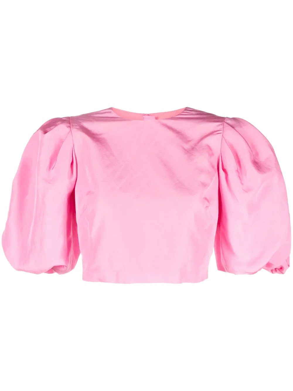 Puff-Sleeved Crop Top