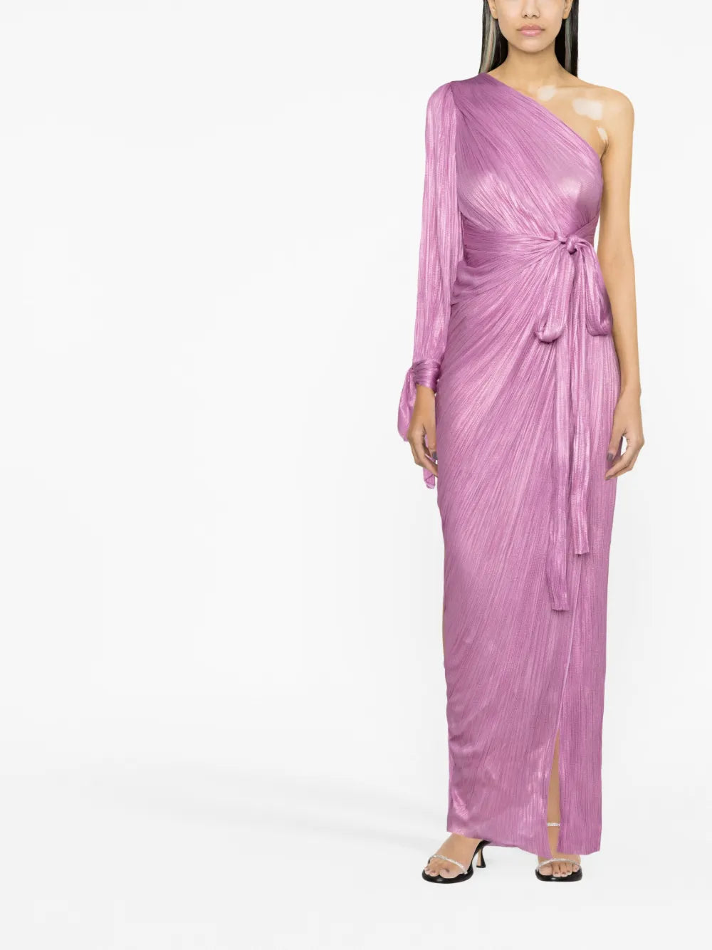 Palmer Plissé-Pleated Gown