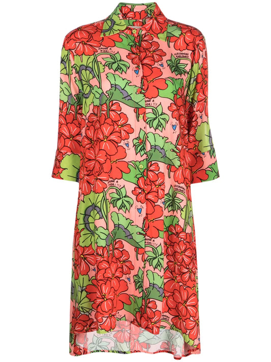 Floral-Print Shirt Dress