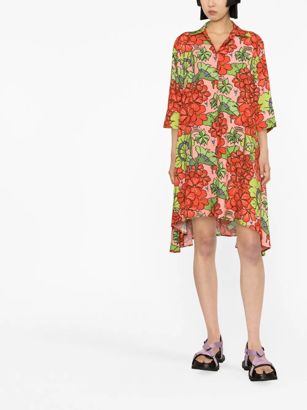 Floral-Print Shirt Dress