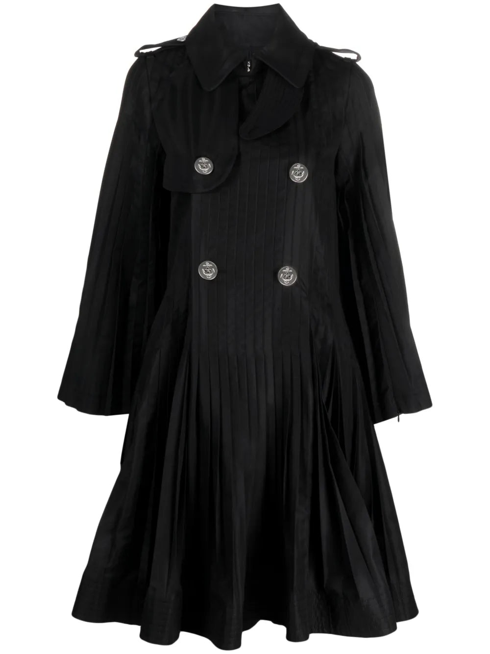 Double-Breasted Peplum Coat