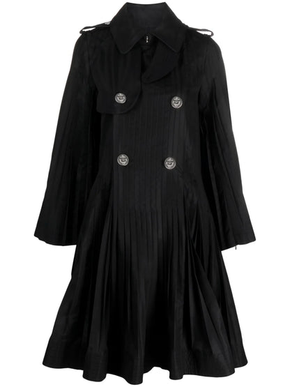 Double-Breasted Peplum Coat