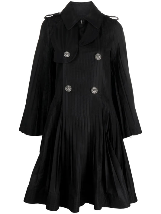Double-Breasted Peplum Coat