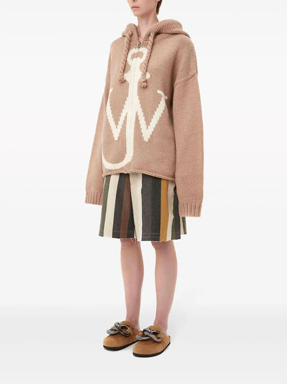 Anchor-Print Zip-Up Hoodie