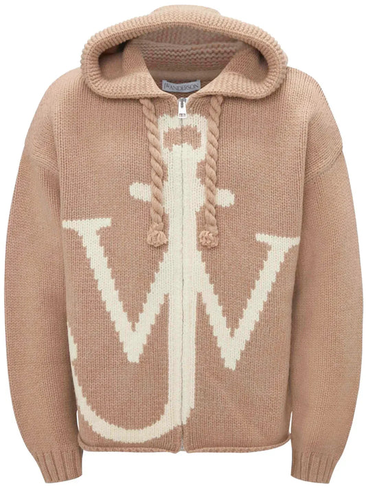 Anchor-Print Zip-Up Hoodie
