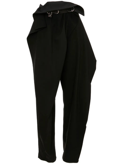 Fold-Over Tapered Trousers
