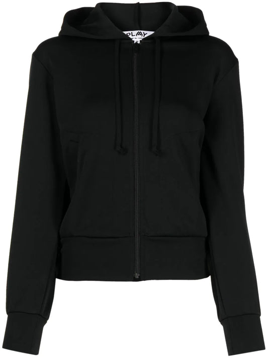 Logo-Appliqué Zip-Up Hoodie